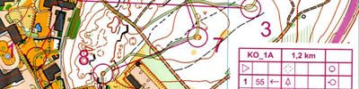 Orienteering map - Спринт, забег 1