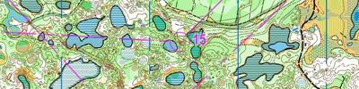 Карта спортивного ориентирования - Чемпионат России - день 2 - Middle