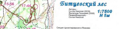Orienteering map - Московский Меридиан, весна 2019, этап 17
