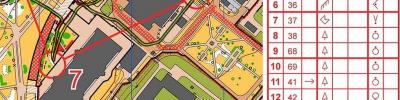 Карта спортивного ориентирования - ЧиП Москвы Спринт