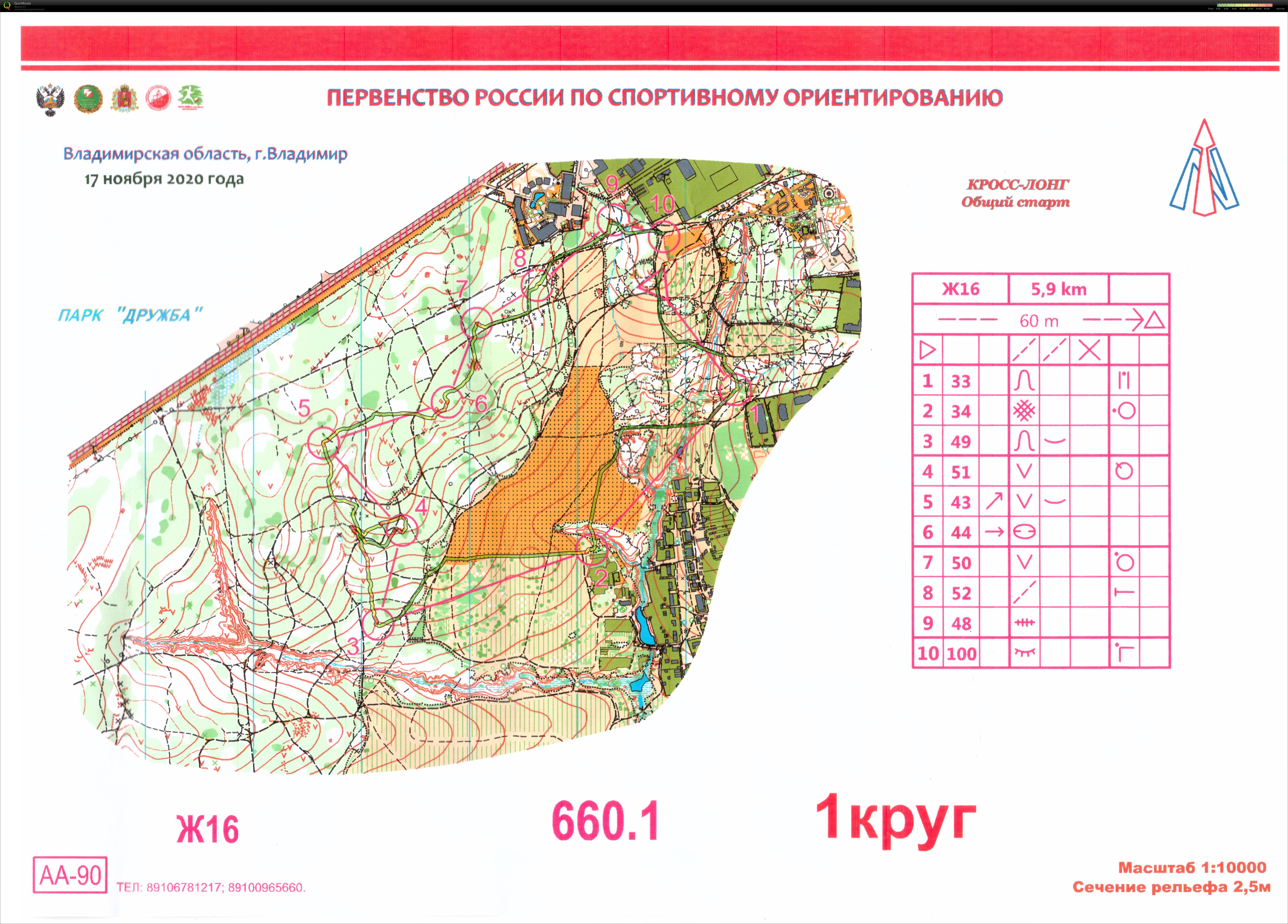 Карта по спортивному ориентированию