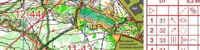 Orienteering map - Мослето 11 августа