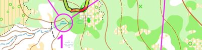 Карта за ориентиране - 1-й тренировочный день