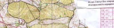 Orienteering map - Russian Cup, (qualifying starts) 