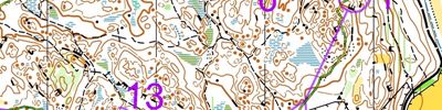 Orienteering map - Middle training