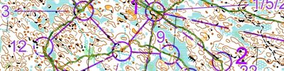 Orienteering map - Night-orienteering mass-start