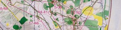 Orienteering map - Трениовка в Солотче - пробывал бежать интервалами на болтшой скорости