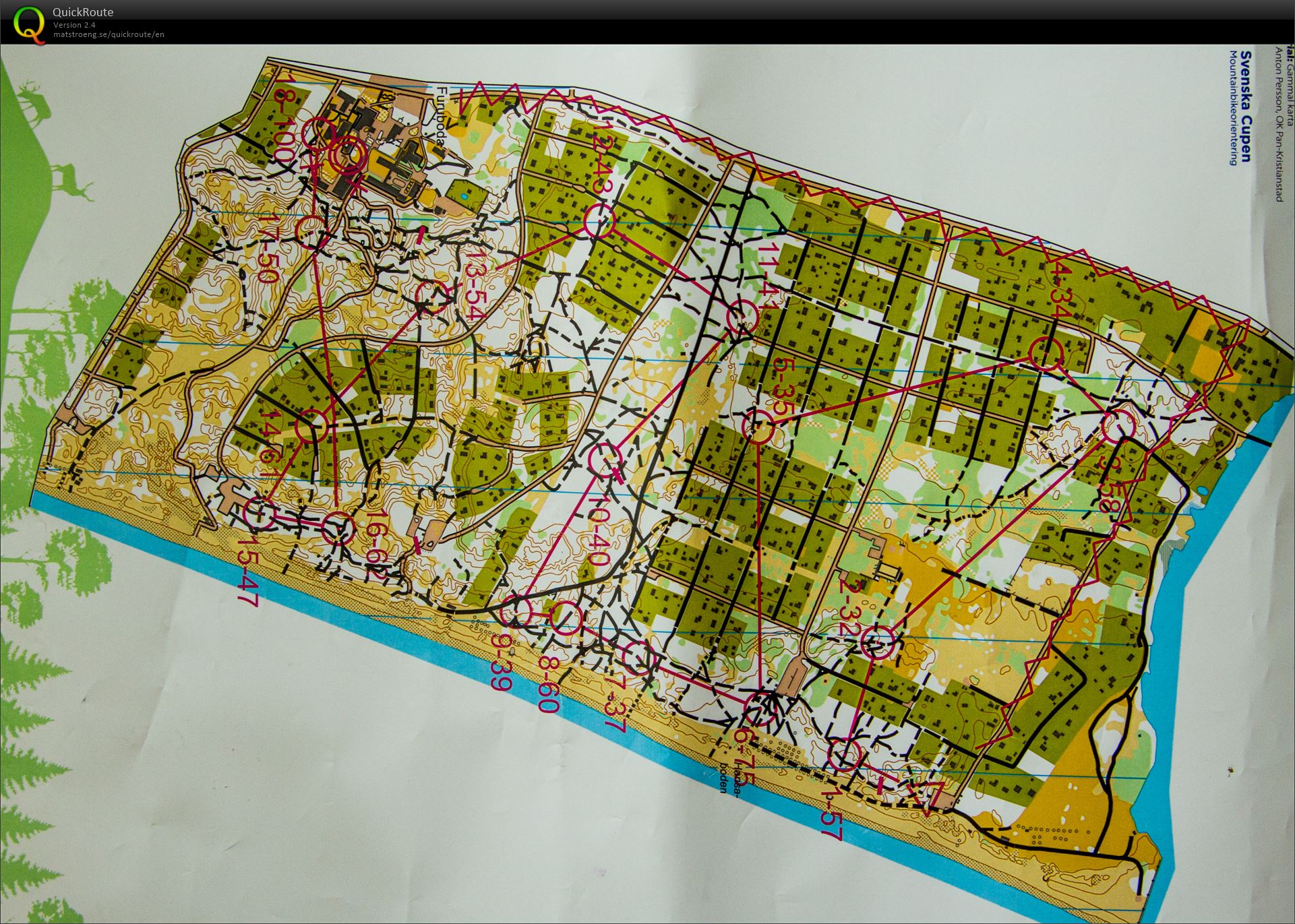 Карта без трак - O-Ringen MTBO Sprint, район - Sweden, от архива на карти за ориентиране на Ольга Виноградова