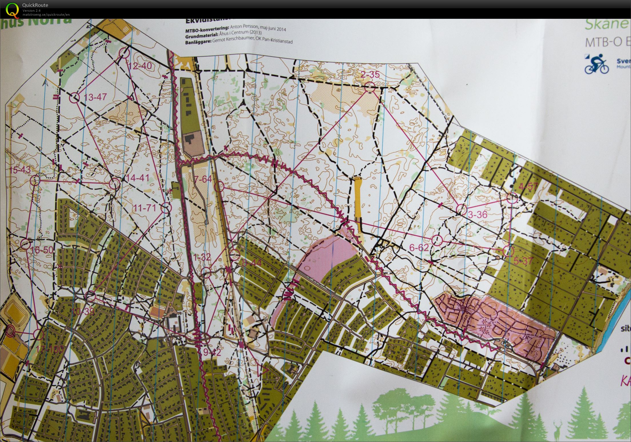 Карта без трак - O-Ringen Middle , район - Sweden, от архива на карти за ориентиране на Ольга Виноградова